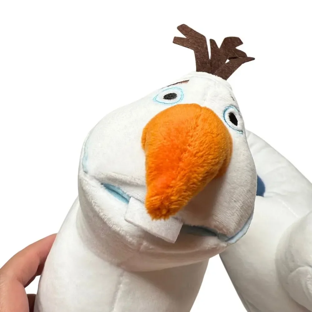 Ground Up Disney Frozen Olaf Snowman 3D Slip-On Plush Slippers Size 4 White New